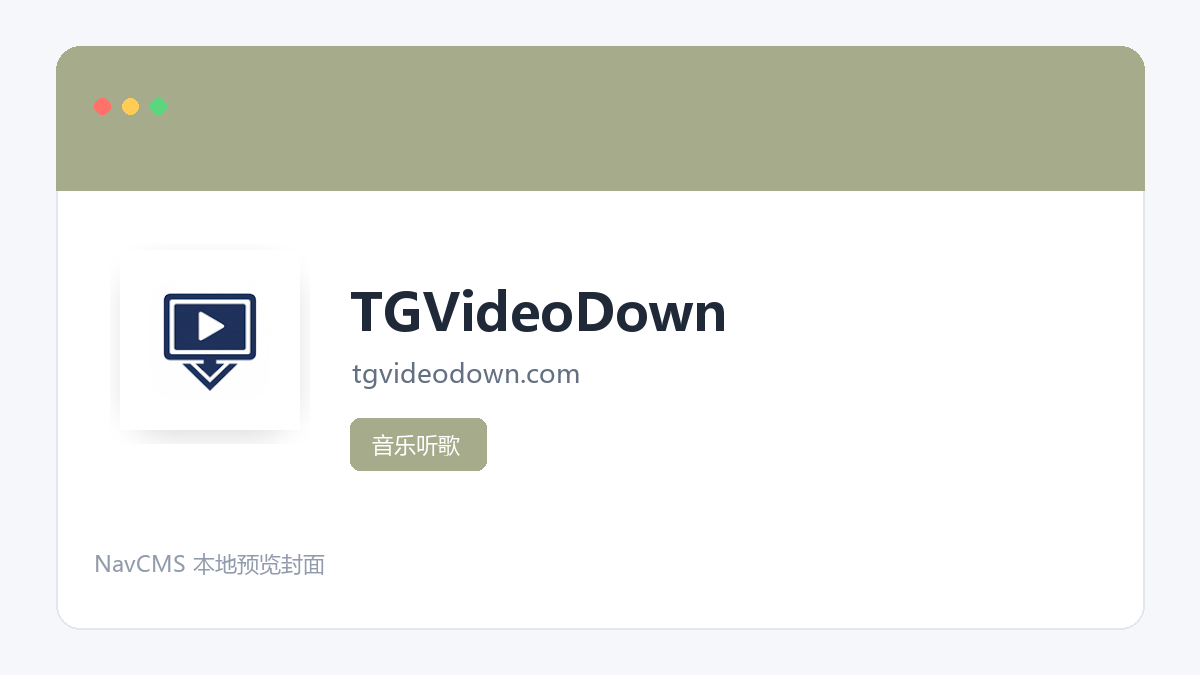 TGVideoDown 官方网站页面预览图