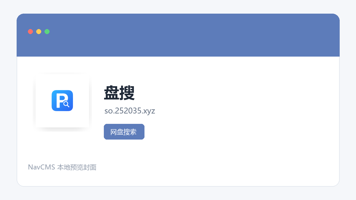 盘搜 官方网站页面预览图