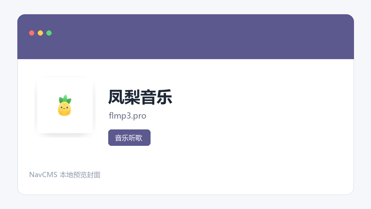 凤梨音乐 官方网站页面预览图