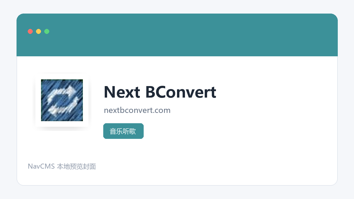 Next BConvert 官方网站页面预览图