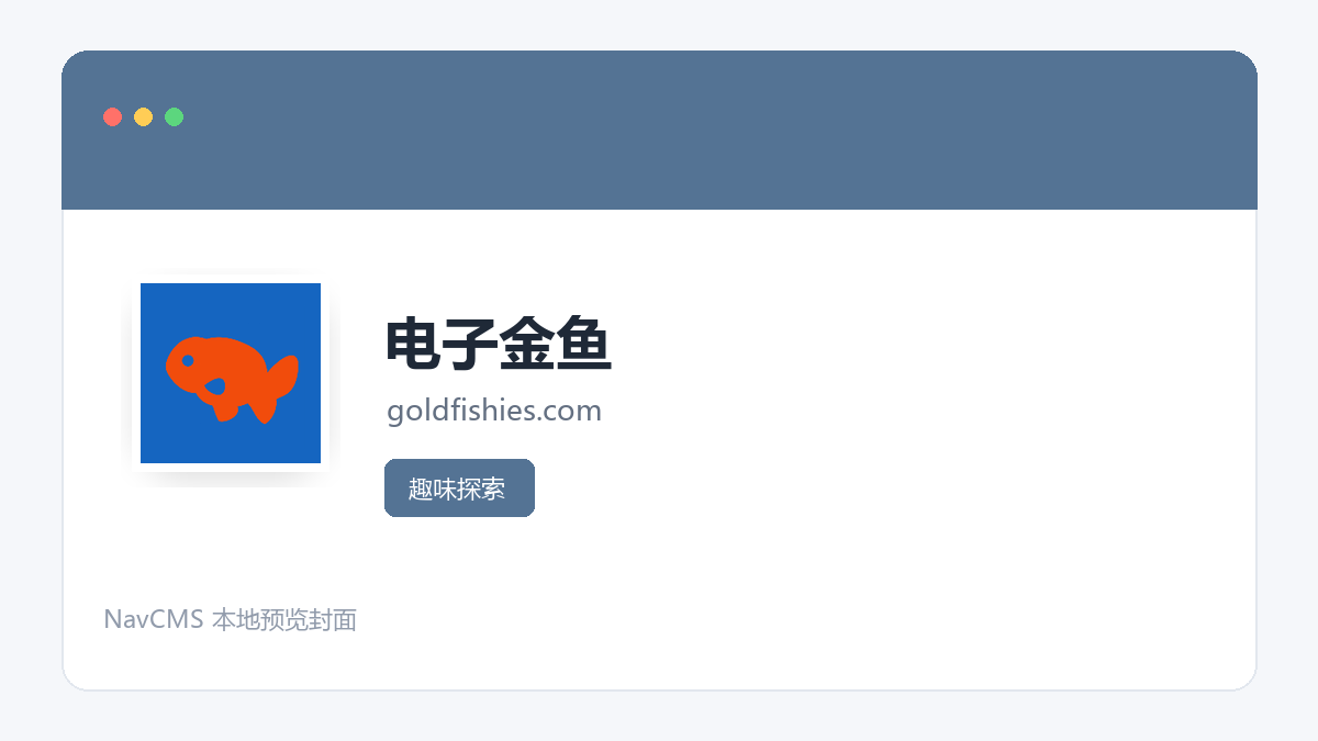 电子金鱼 官方网站页面预览图