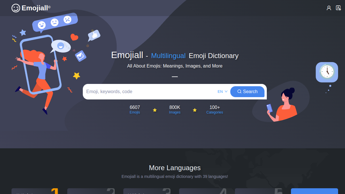 emoji大全 官方网站页面预览图