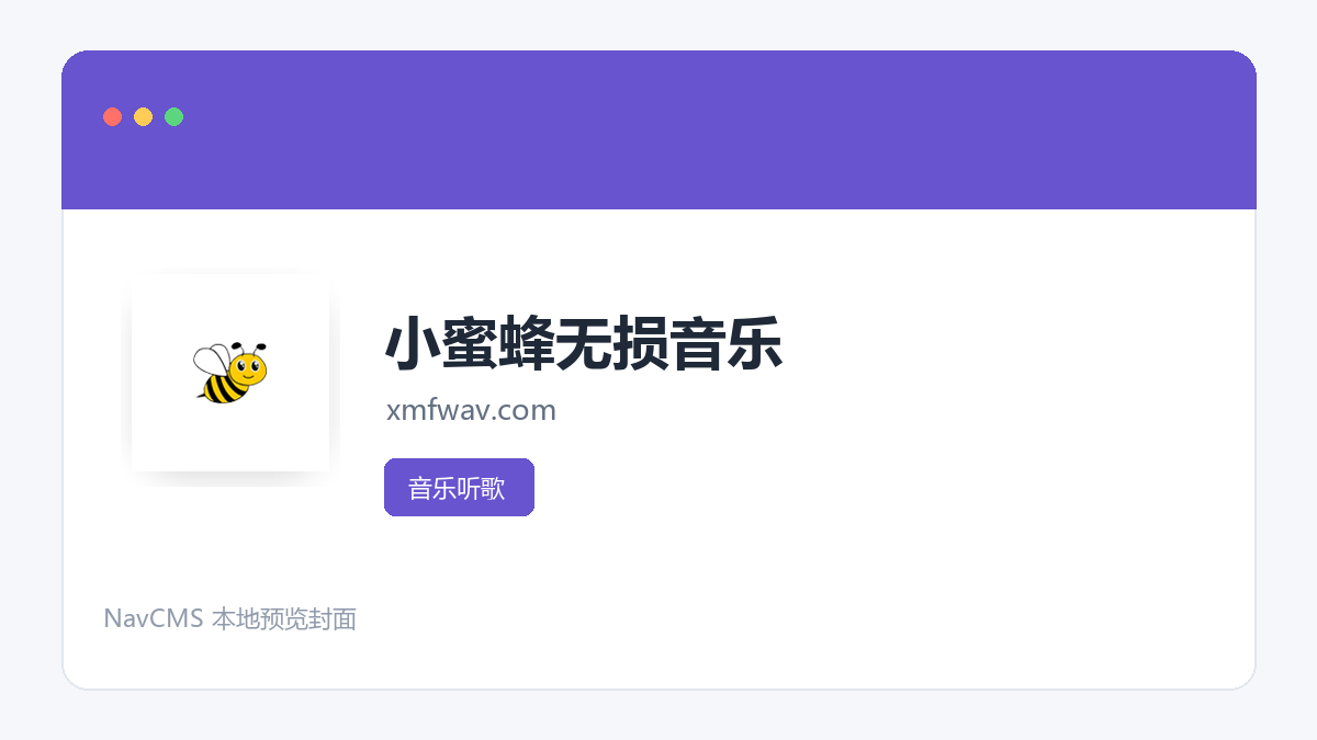 小蜜蜂无损音乐 官方网站页面预览图