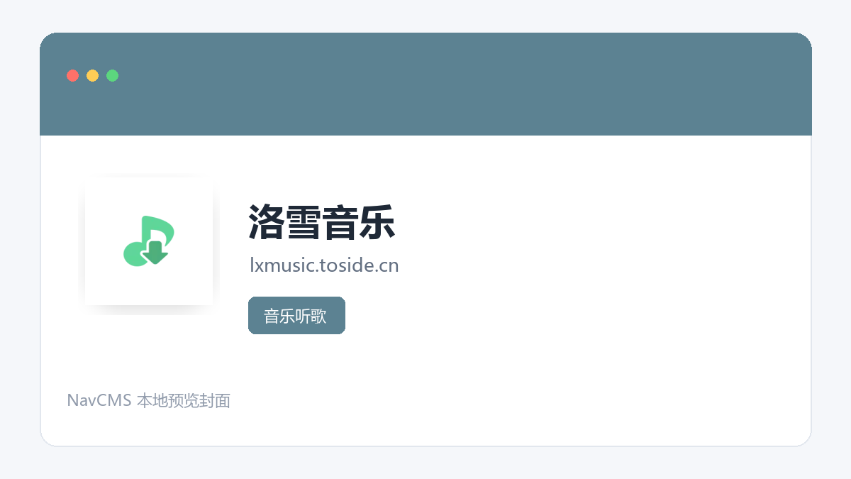 洛雪音乐 官方网站页面预览图